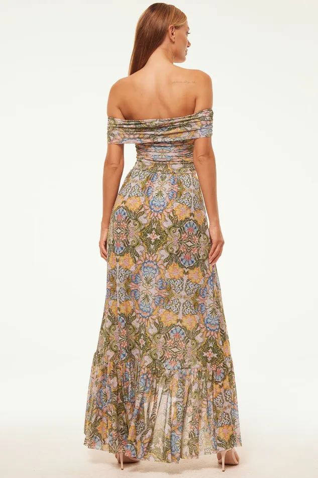 Misa Los Angeles Fiorella Dress Dolce Vita Kaleidoscope Women Jersey and Mesh