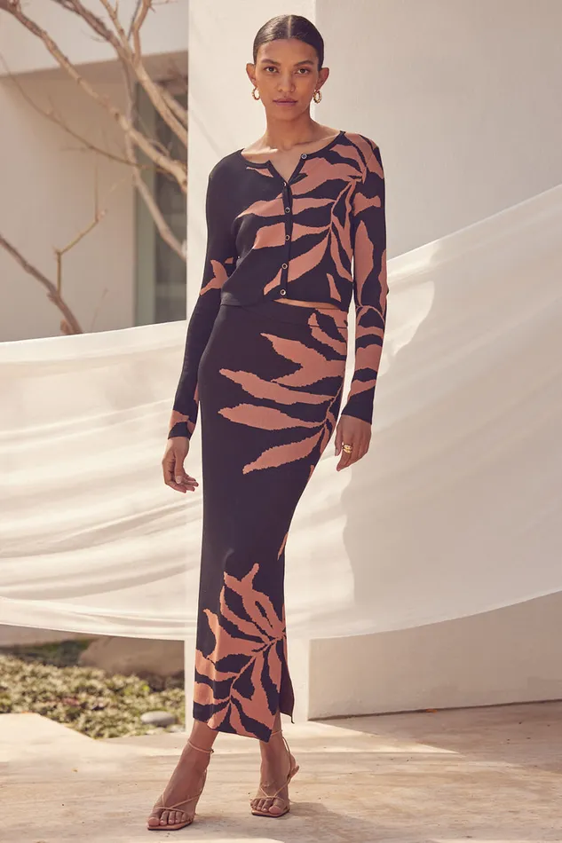 Misa Los Angeles Fira Skirt Fernal Glow Women Matching Sets