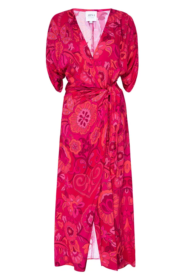 Misa Los Angeles Francesca Dress Flora Corsica Fuchsia Women Dresses