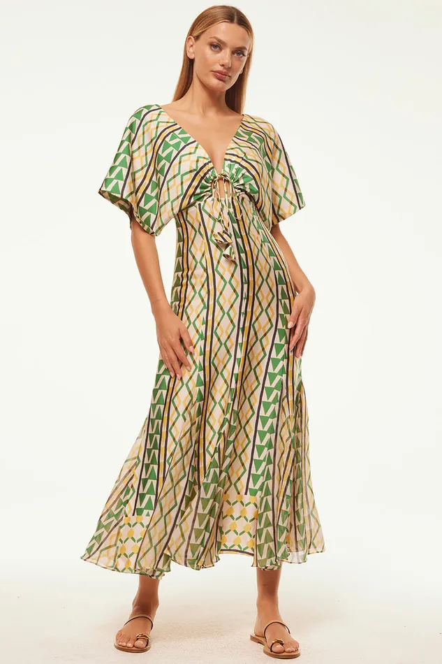 Misa Los Angeles Irena Dress Limoncello Geo Mix Women Dresses