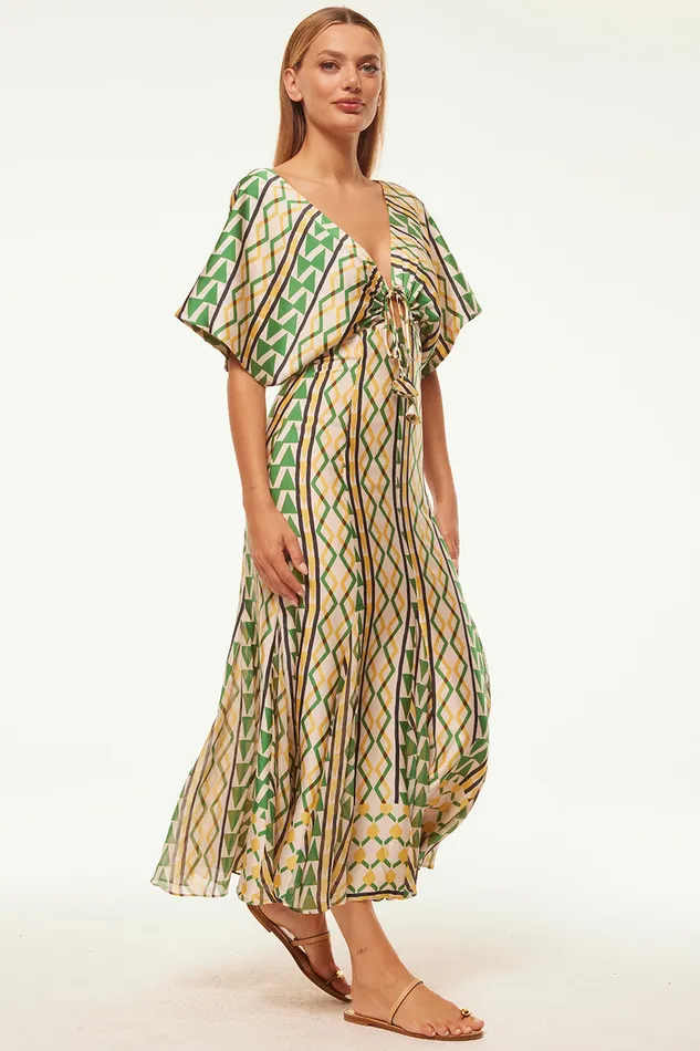 Misa Los Angeles Irena Dress Limoncello Geo Mix Women Dresses