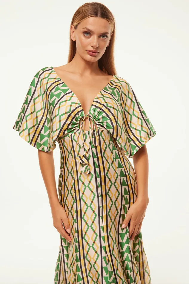 Misa Los Angeles Irena Dress Limoncello Geo Mix Women Dresses