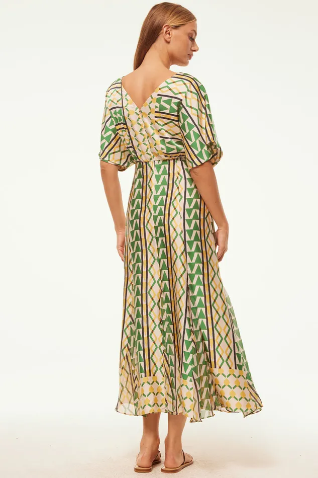 Misa Los Angeles Irena Dress Limoncello Geo Mix Women Dresses
