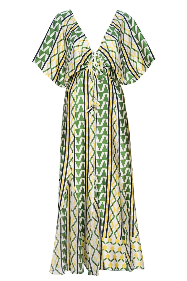 Misa Los Angeles Irena Dress Limoncello Geo Mix Women Dresses