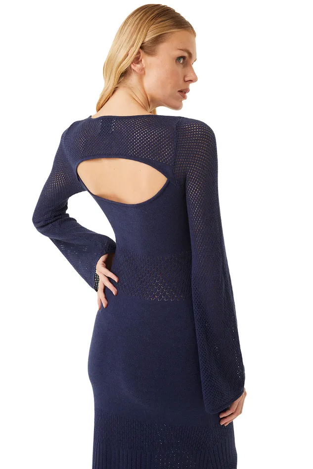 Misa Los Angeles Irene Dress Midnight Blue Women Knits