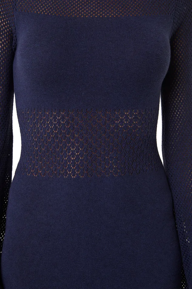 Misa Los Angeles Irene Dress Midnight Blue Women Knits