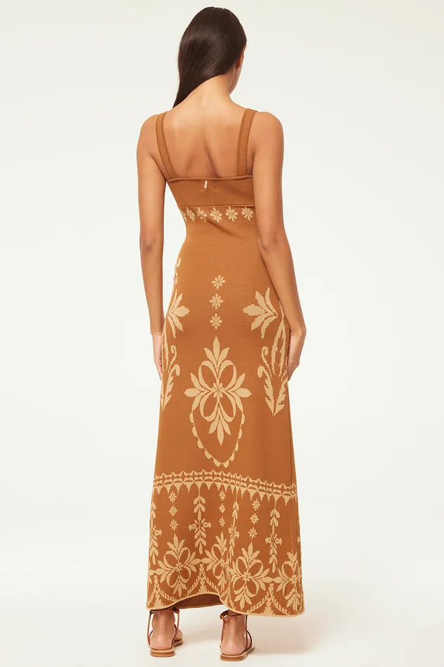 Misa Los Angeles Kalil Dress Brown Flora Santiago Women Knits