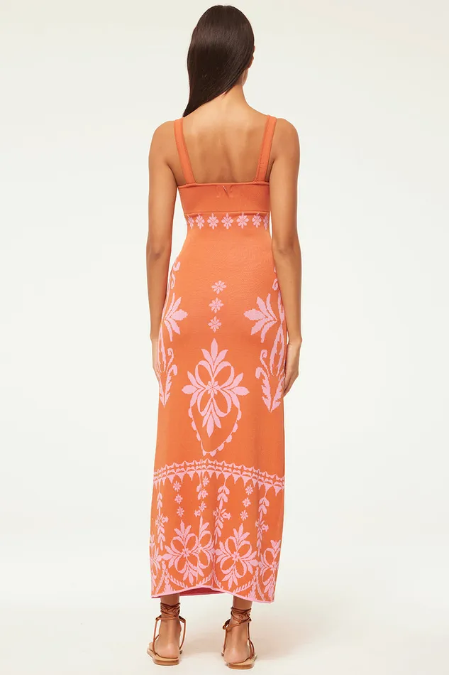 Misa Los Angeles Kalil Dress Pink Flora Santiago Women Knits