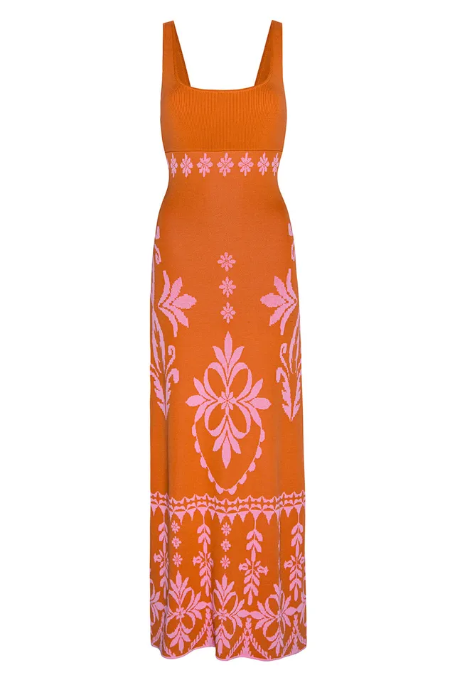 Misa Los Angeles Kalil Dress Pink Flora Santiago Women Knits