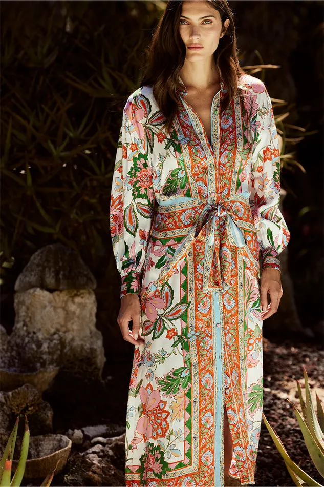 Misa Los Angeles Kasbah Dress Casablanca Border Mix Women Dresses