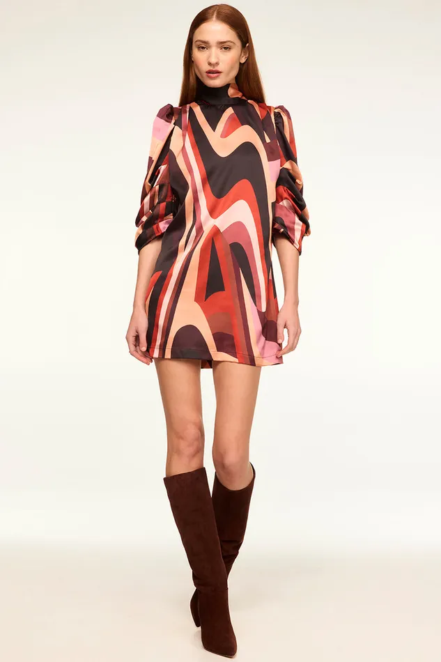 Misa Los Angeles Kelly Dress Canyon Stripe Satin Women Dresses