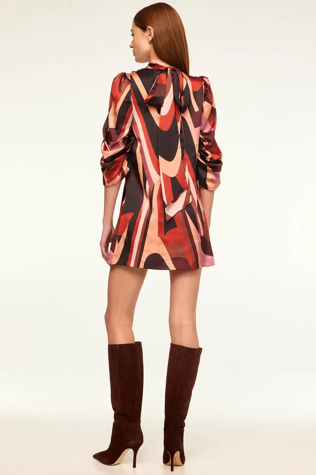 Misa Los Angeles Kelly Dress Canyon Stripe Satin Women Dresses