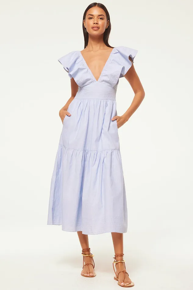 Misa Los Angeles Leonora Dress Cotton Trapunto Women Dresses