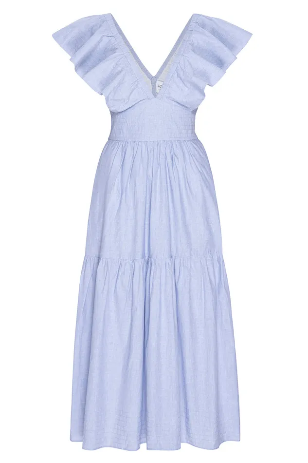 Misa Los Angeles Leonora Dress Cotton Trapunto Women Dresses