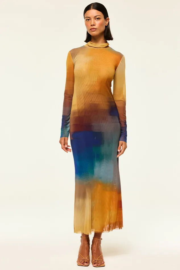 Misa Los Angeles Liv Dress Digital Ombre Women Dresses