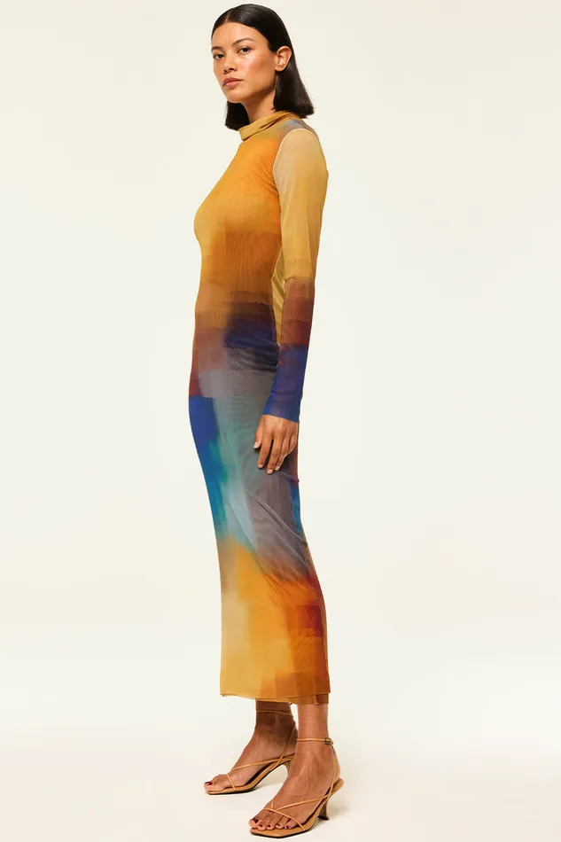 Misa Los Angeles Liv Dress Digital Ombre Women Dresses