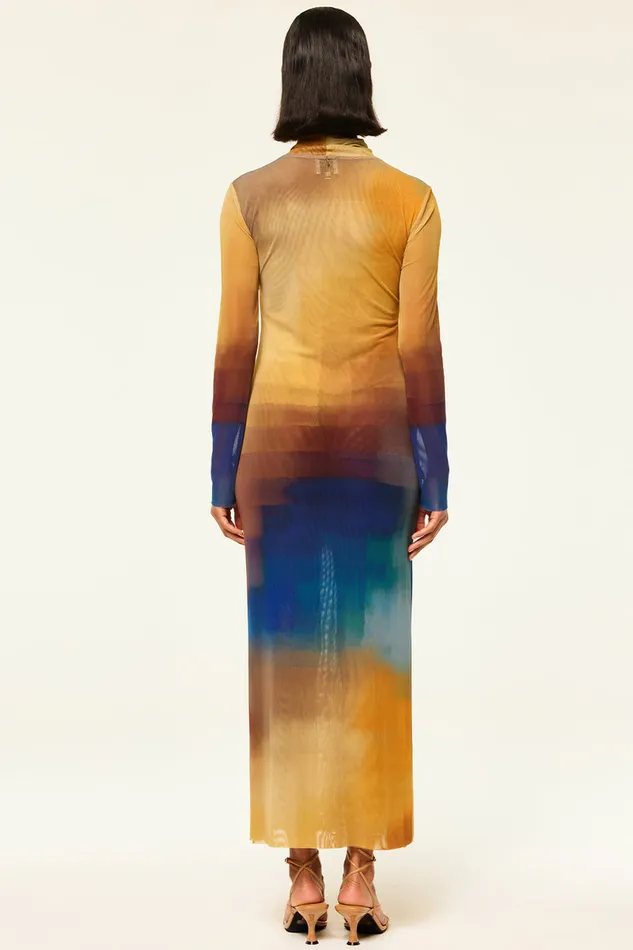 Misa Los Angeles Liv Dress Digital Ombre Women Dresses