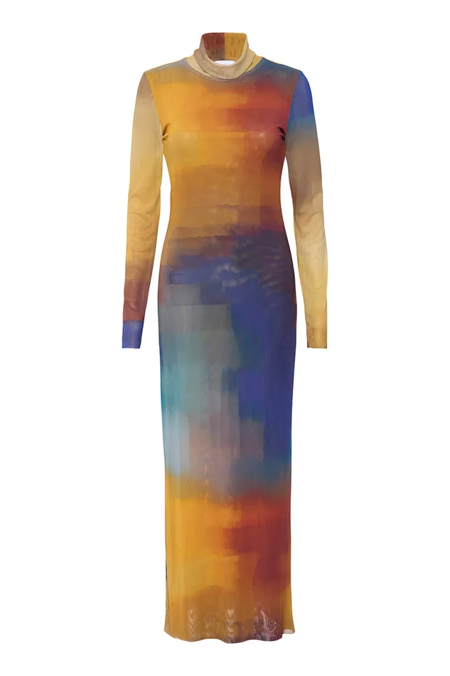 Misa Los Angeles Liv Dress Digital Ombre Women Dresses