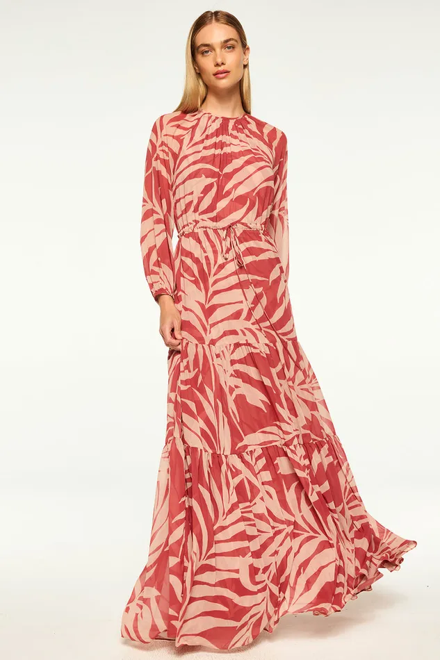 Misa Los Angeles Lolita Dress Rust Palm Frond Women Dresses