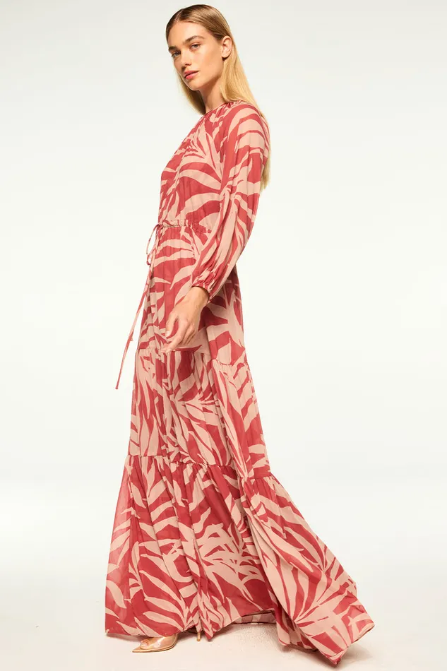 Misa Los Angeles Lolita Dress Rust Palm Frond Women Dresses