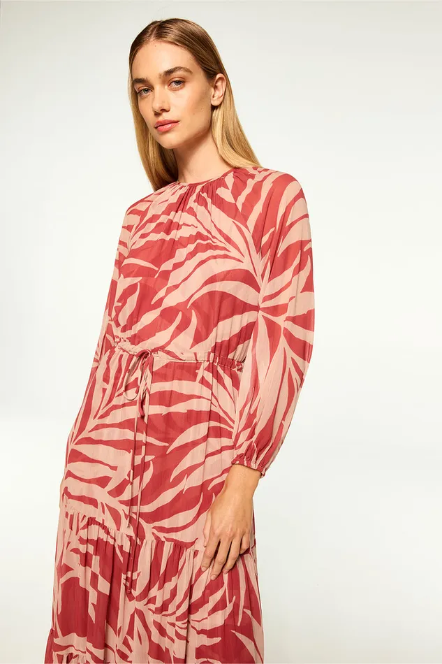 Misa Los Angeles Lolita Dress Rust Palm Frond Women Dresses