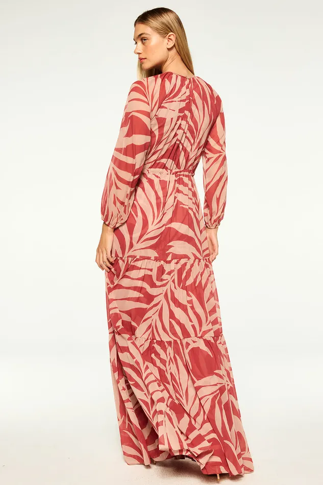 Misa Los Angeles Lolita Dress Rust Palm Frond Women Dresses