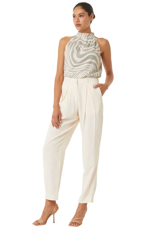 Misa Los Angeles Perry Pant Ivory Women Matching Sets