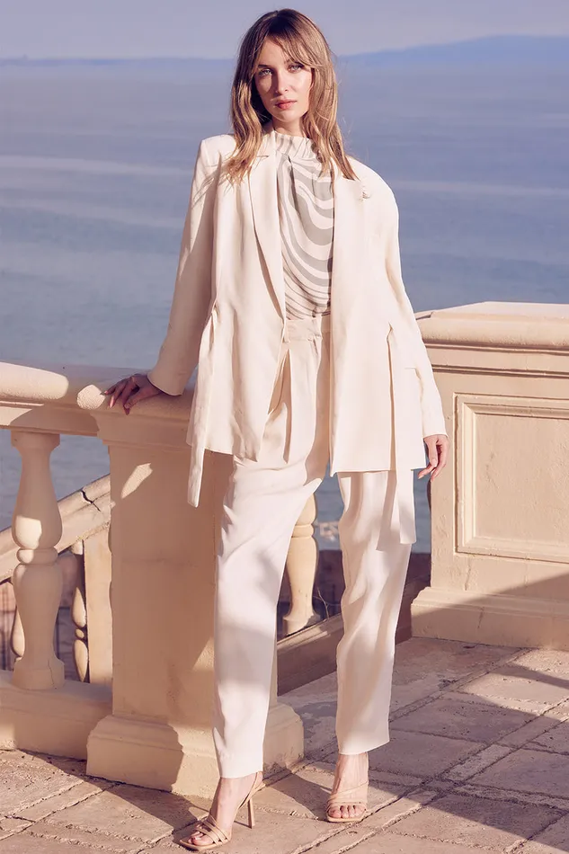Misa Los Angeles Perry Pant Ivory Women Matching Sets