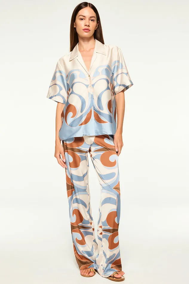 Misa Los Angeles Solange Top The Swans Border Women Matching Sets