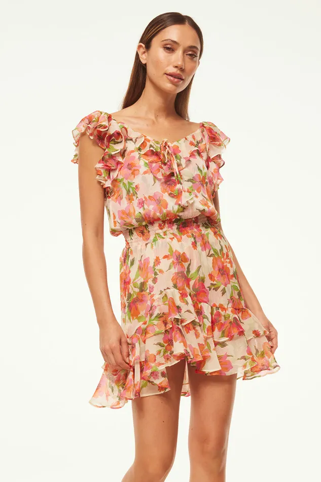 Misa Los Angeles Solmaz Dress Palmarei Blooms Chiffon Women Dresses