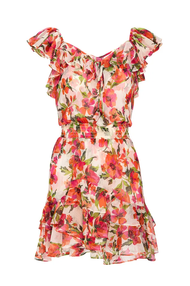 Misa Los Angeles Solmaz Dress Palmarei Blooms Chiffon Women Dresses