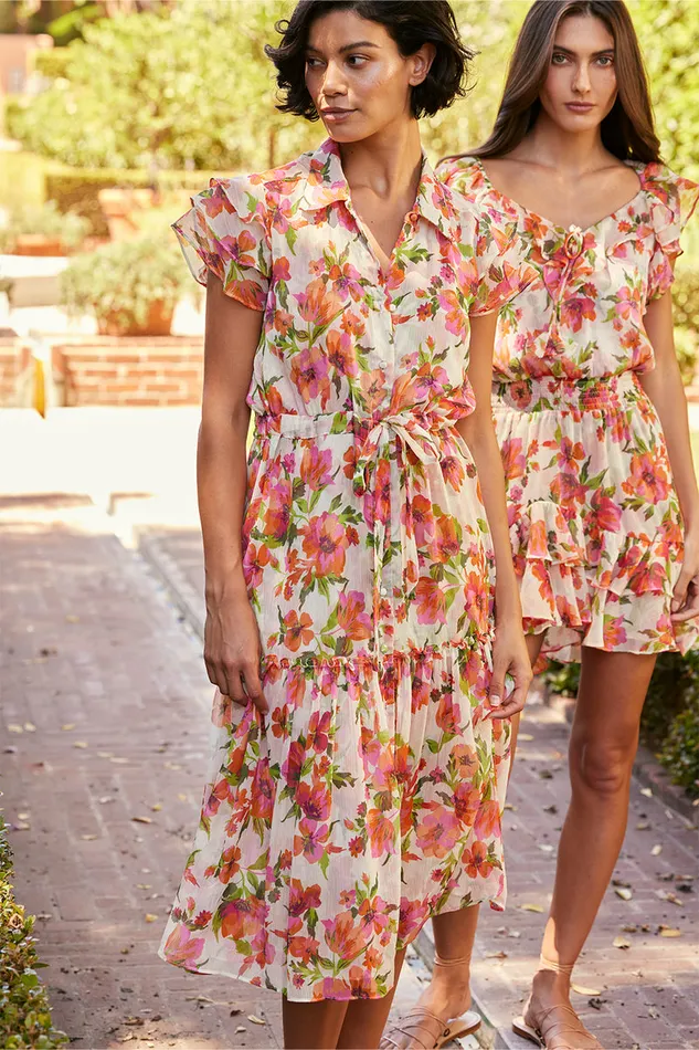 Misa Los Angeles Viola Dress Palmarei Blooms Chiffon Women Dresses Misa Los Angeles Viola Dress Palmarei Blooms Chiffon Women Dresses