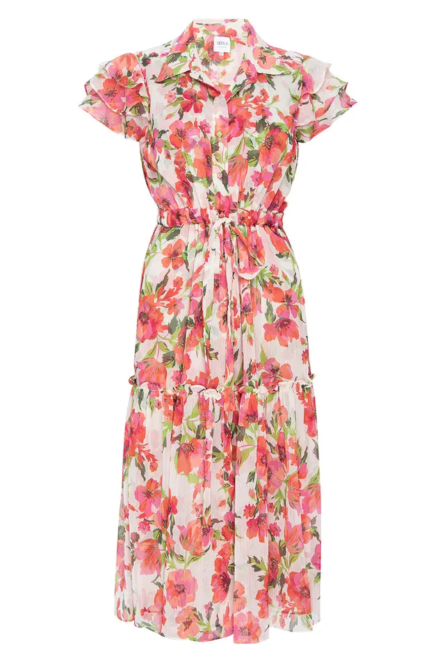 Misa Los Angeles Viola Dress Palmarei Blooms Chiffon Women Dresses Misa Los Angeles Viola Dress Palmarei Blooms Chiffon Women Dresses