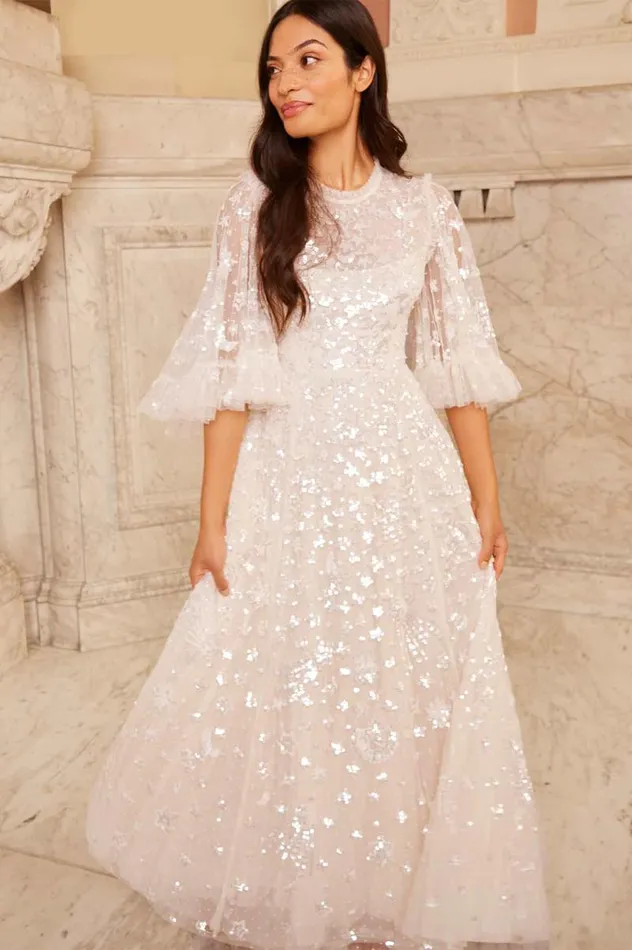 Needle and Thread Dresses Constellation Gloss Ankle Gown Champagne 8211 Women