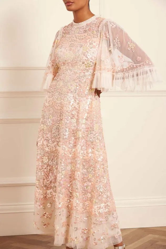 Needle and Thread Dresses Garden Delight Gloss Ankle Gown Champagne 8211 Women