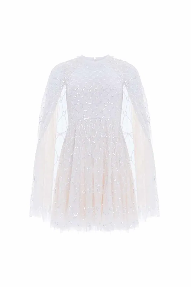 Needle and Thread Dresses Heart Lattice Micro Mini Dress Champagne 8211 Women