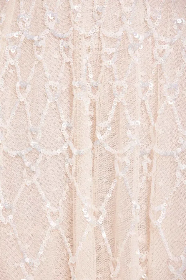 Needle and Thread Dresses Heart Lattice Micro Mini Dress Champagne 8211 Women