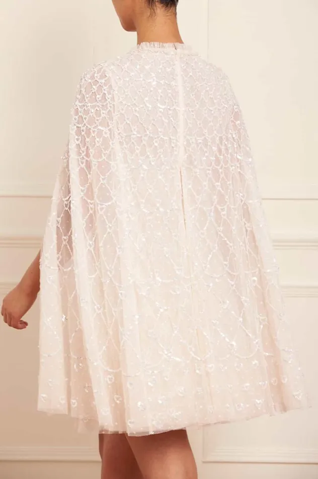 Needle and Thread Dresses Heart Lattice Micro Mini Dress Champagne 8211 Women