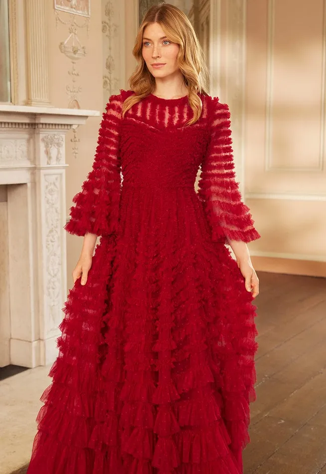 Needle and Thread Dresses La Vie En Rose Round Neck Gown Red 8211 Women