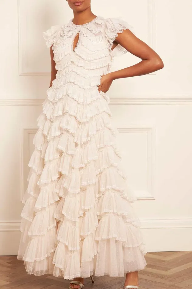 Needle and Thread Dresses Libby Lace Gown Champagne 8211 Women