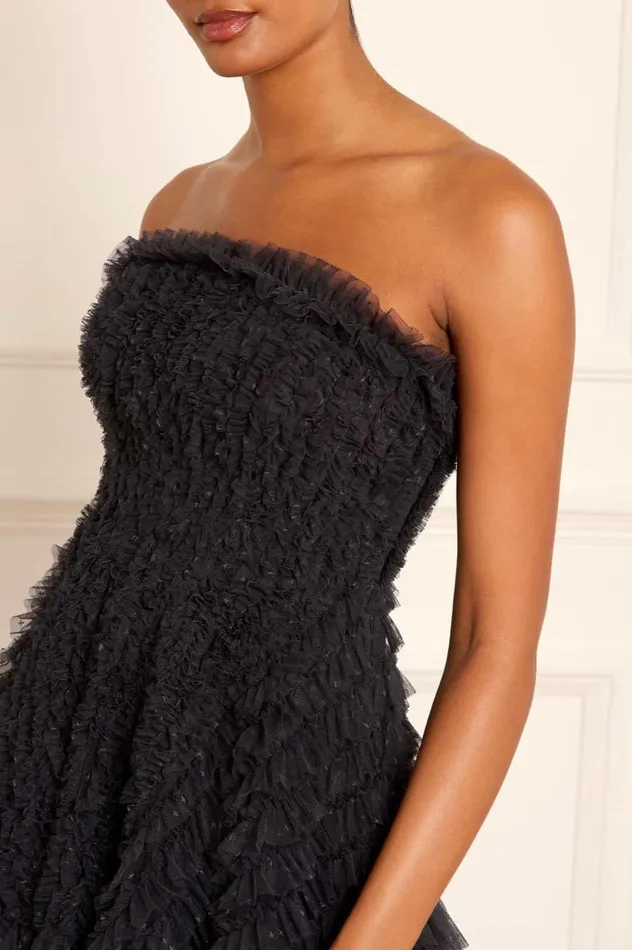 Needle and Thread Dresses Mia Strapless HighLow Gown Black 8211 Women