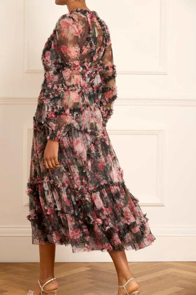 Needle and Thread Dresses Midnight Dance Ruffle Ballerina Dress Black 8211 Women