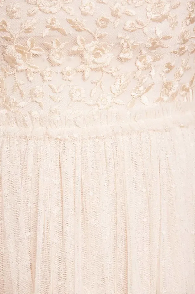 Needle and Thread Dresses Midsummer Lace Bodice OffShoulder Ankle Gown Champagne 8211 Women