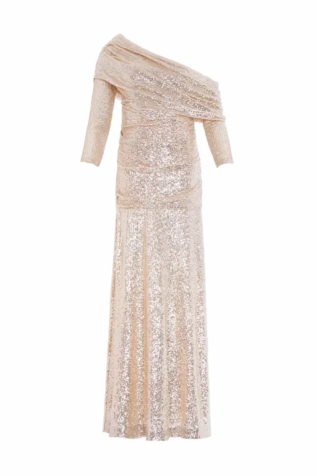 Needle and Thread Dresses Nova OneShoulder Ankle Gown Silver 8211 Women