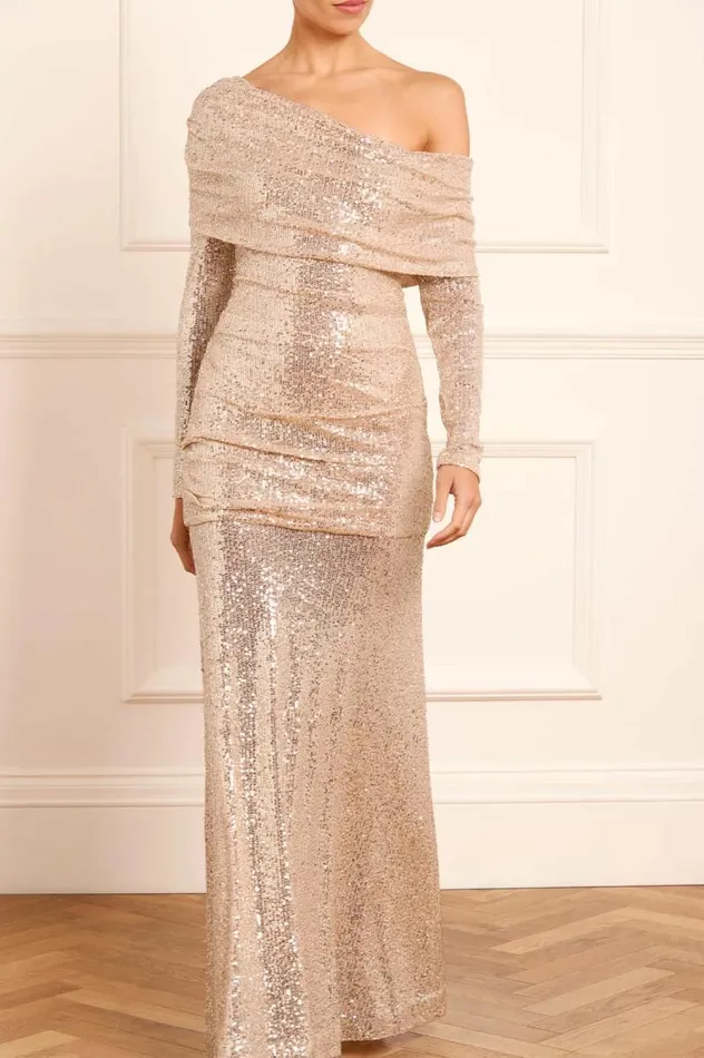 Needle and Thread Dresses Nova OneShoulder Ankle Gown Silver 8211 Women