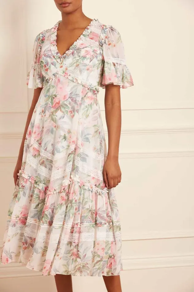 Needle and Thread Dresses Paradise Garden Sonata Georgette Ballerina Dress Multi 8211 Women