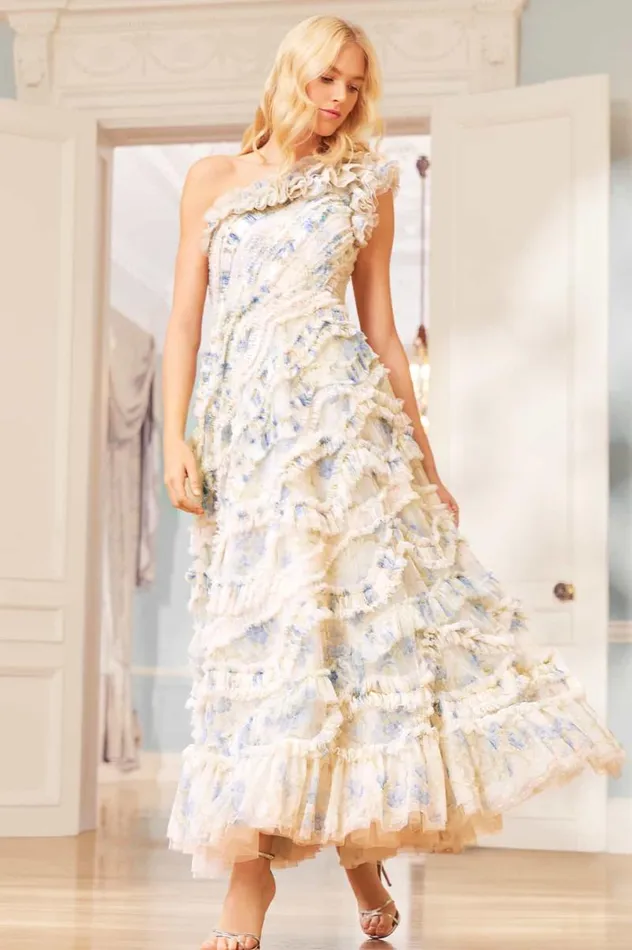 Needle and Thread Dresses Summer Posy Aaliyah OneShoulder Gown Multi 8211 Women