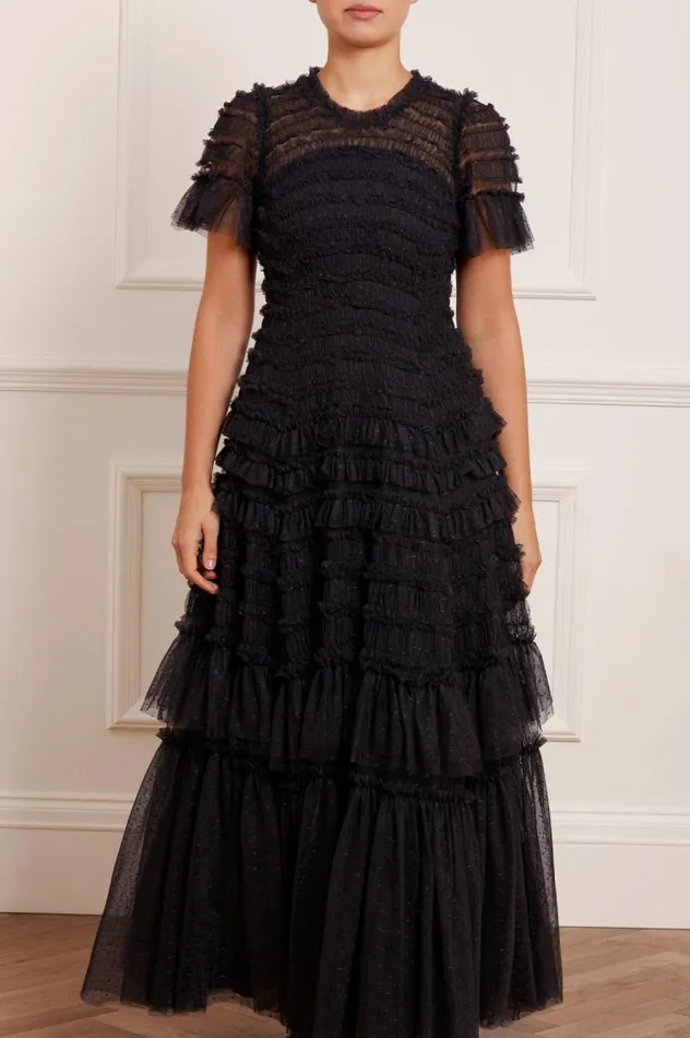 Needle and Thread Dresses Valentine Ruffle Gown Black 8211 Women