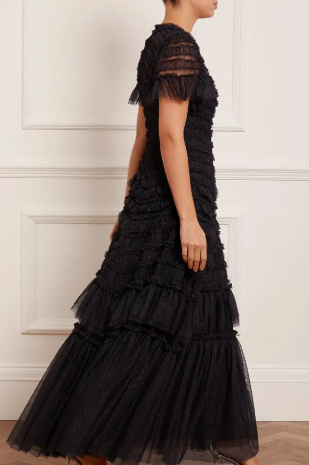 Needle and Thread Dresses Valentine Ruffle Gown Black 8211 Women