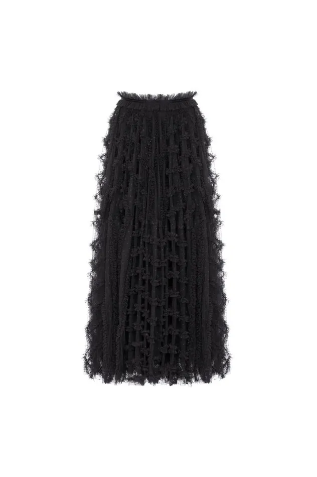 Needle and Thread Skirts Florence Ruffle Ankle Skirt Black 8211 Women